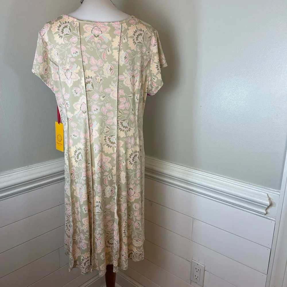 Ruby Rd. Textured Dot & Floral Print Dress XL FREE SHIP - Picture 3 of 5